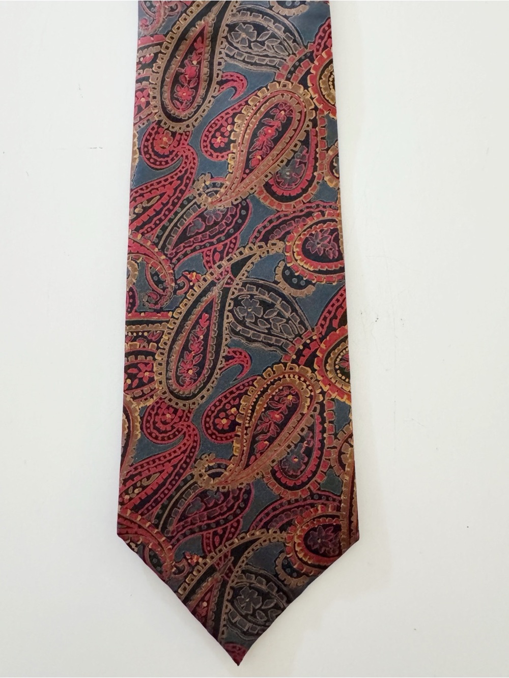 Vintage 100% Thai Silk Paisley Tie